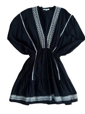 lemlem Leliti Short Plunge Neck Dress/Cover up
